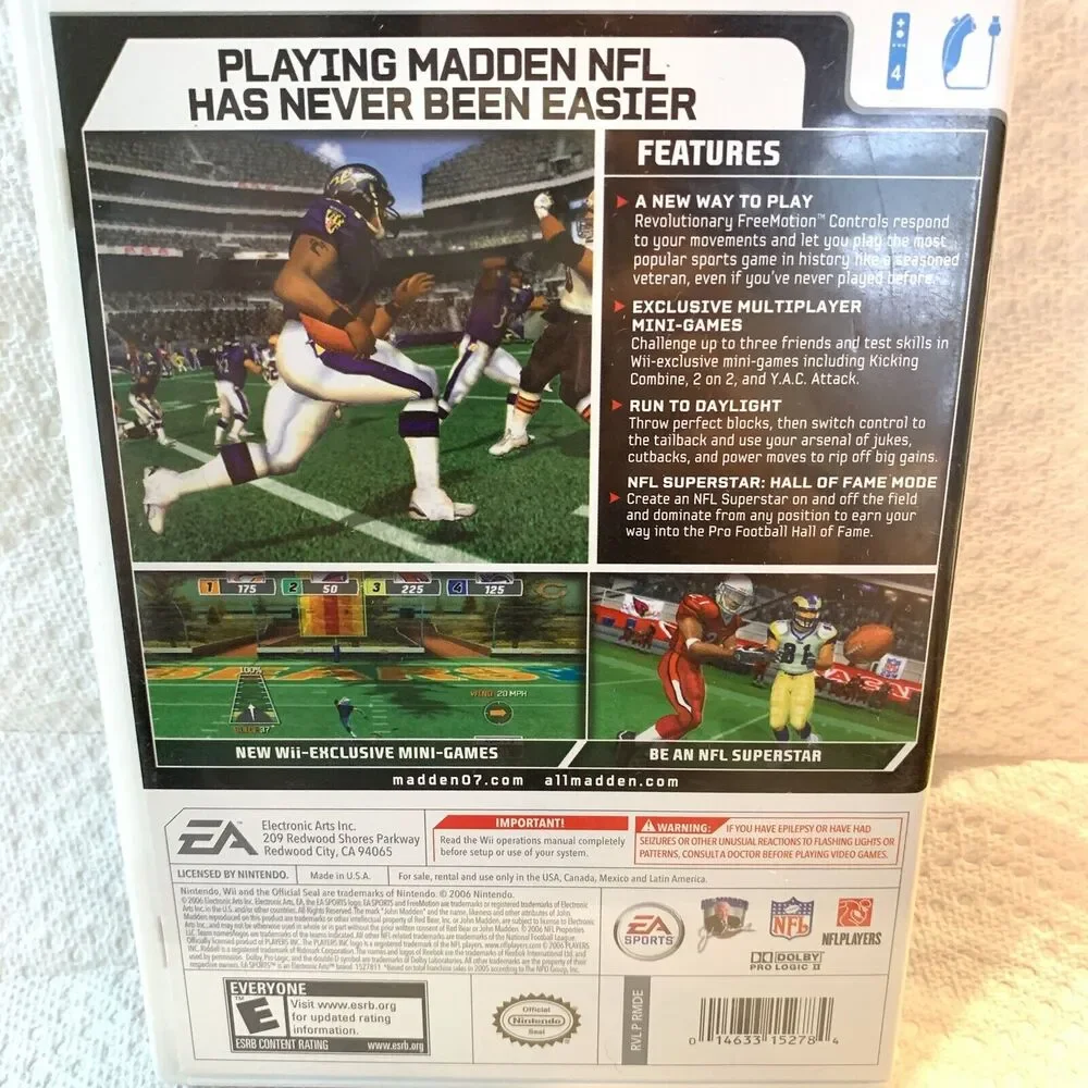 Madden NFL 07 (Nintendo Wii, 2006)